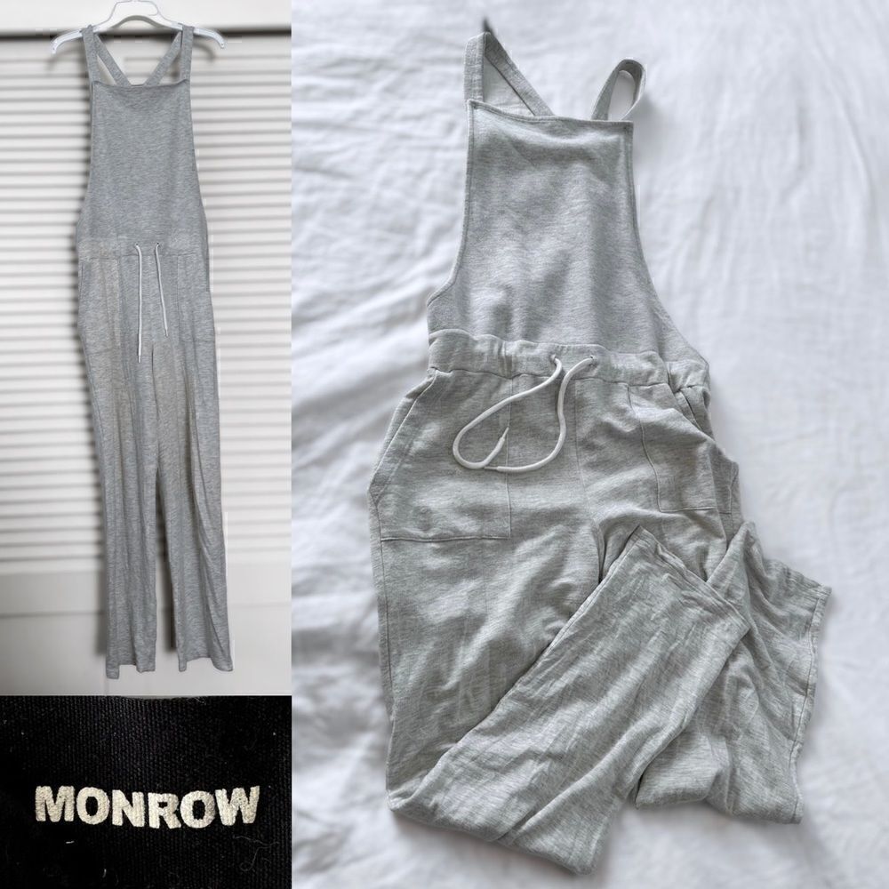 Monrow Lounge Cotton Overalls Size M